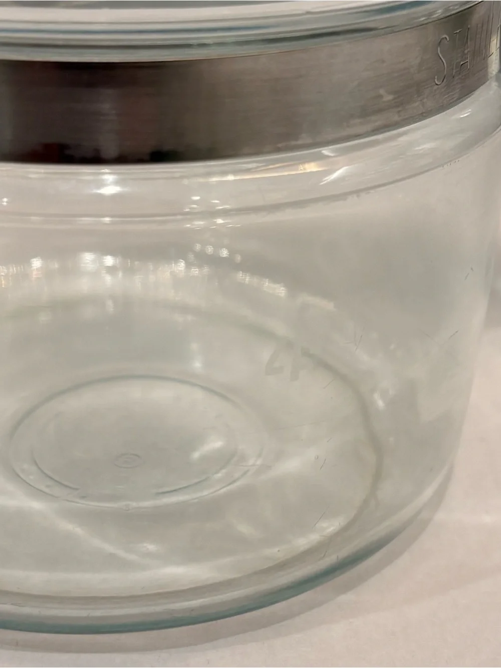 Vintage Pyrex 4-Cup Glass Coffee Carafe Replacement Stainless Band 7754